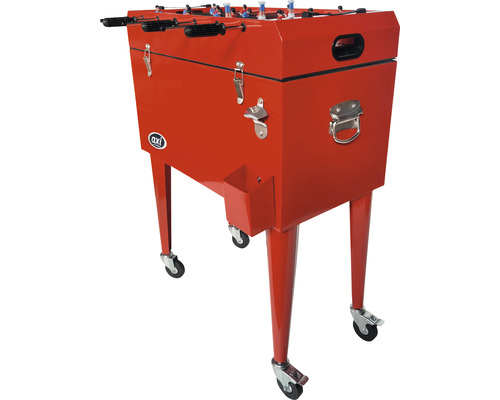 Koelbox axi cooler met tafelvoetbal rood