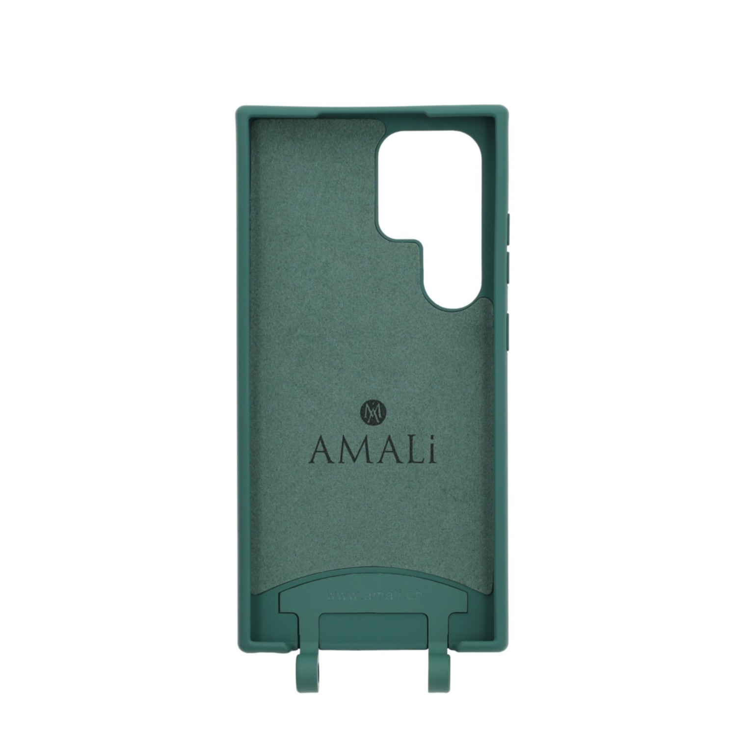 Samsung Galaxy S24 Ultra Handy Hülle Elegantes Case mit abnehmbarem Necklace Adapter - Darkgreen / Gold