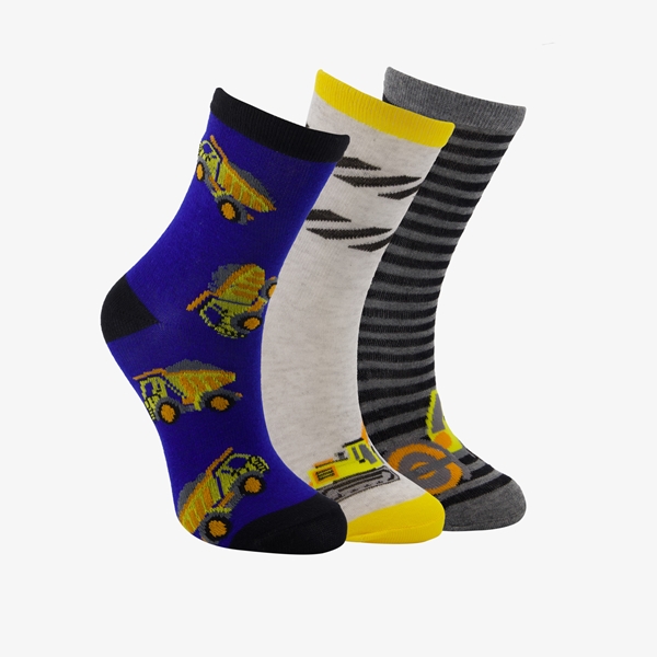 3 paar jongens sokken met stoere print