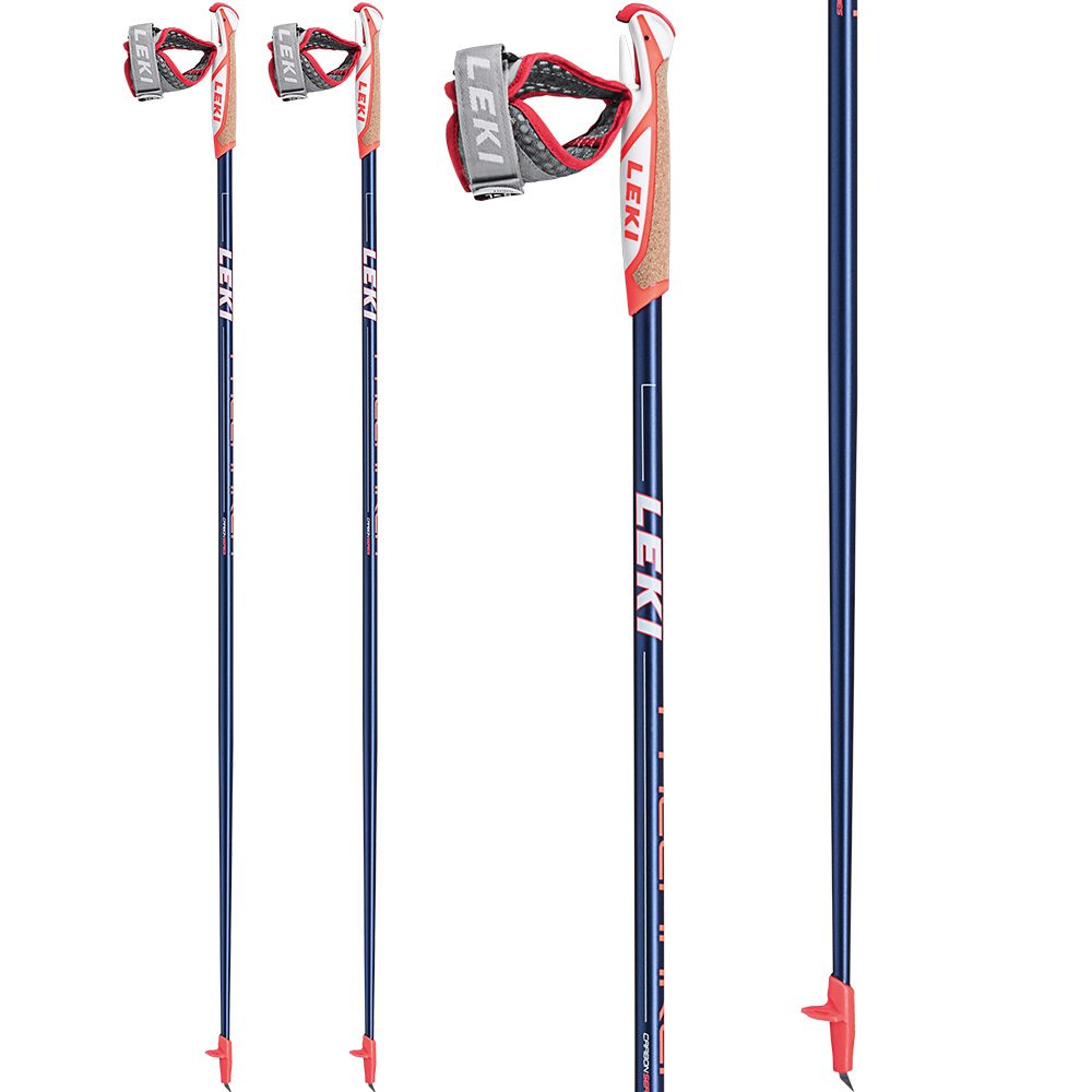 LEKI Pacemaker Nordic Walking Stock weiss neonrot