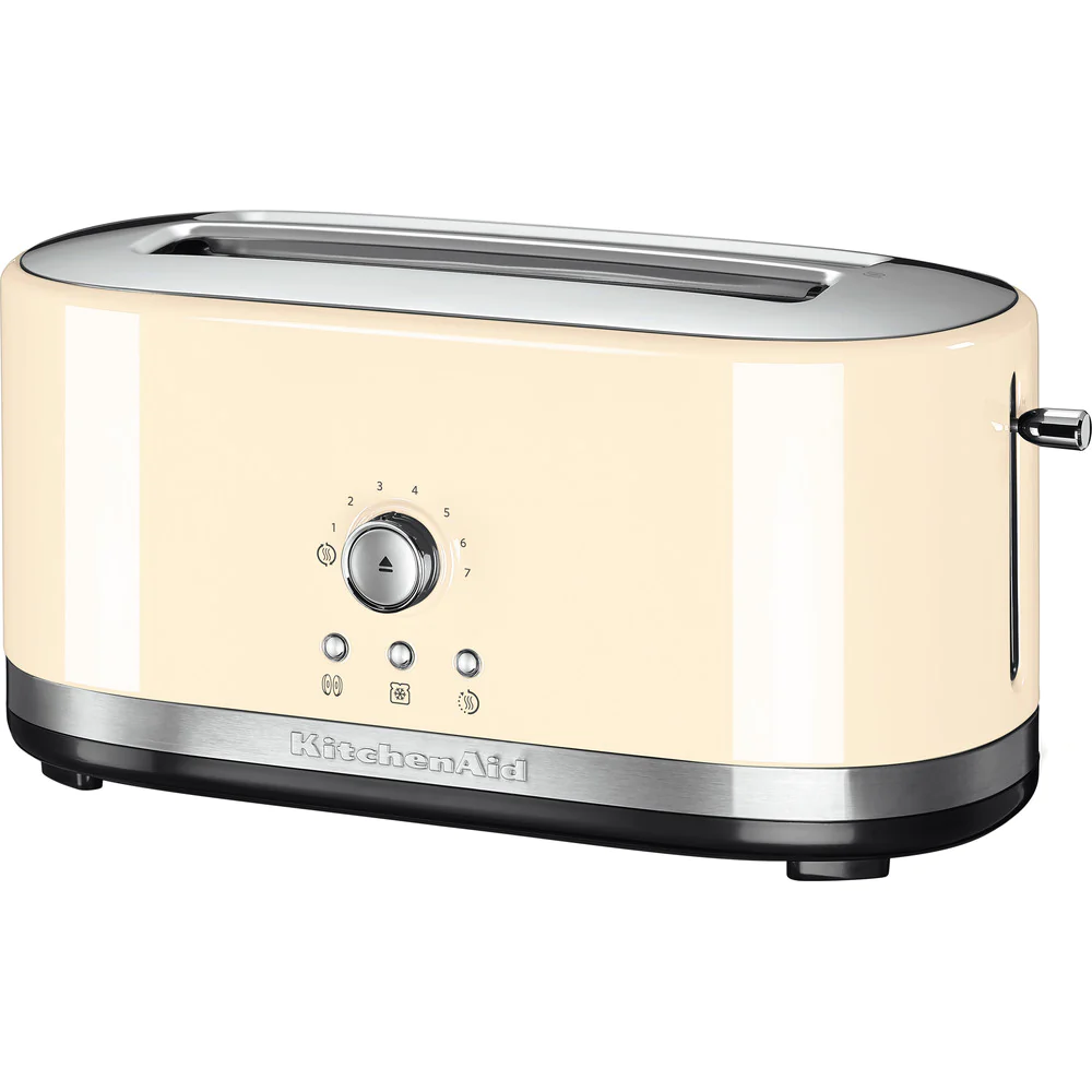 grille pain avec 2 fentes longues 1800W crème argent Kitchenaid
