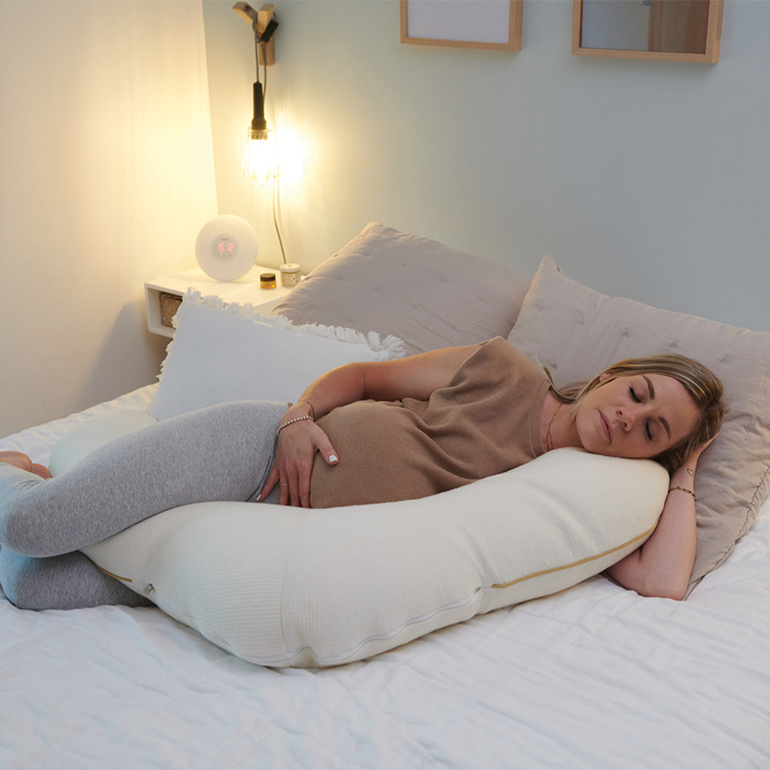 Coussin de maternité 3 en 1 Multirelax+ coton organique - Beige/Camel