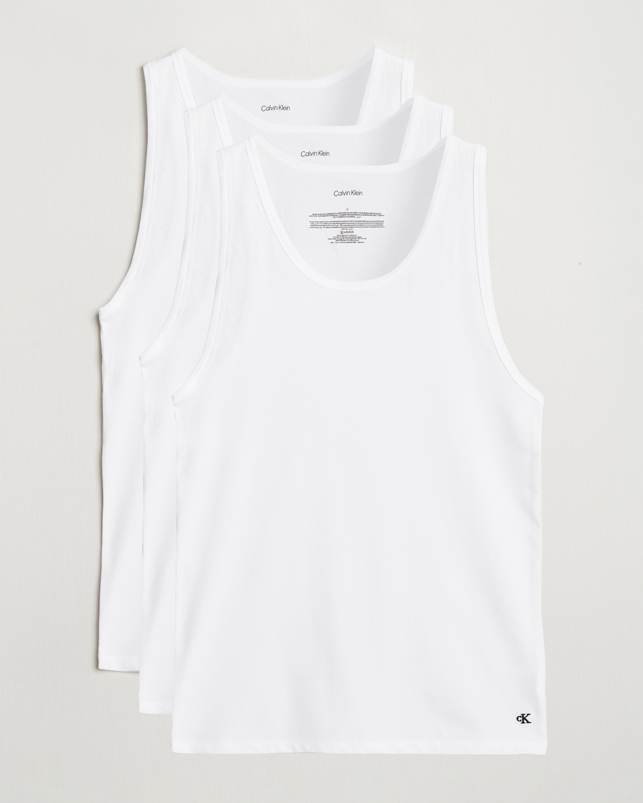 Calvin Klein 3-Pack Cotton Tank Top White