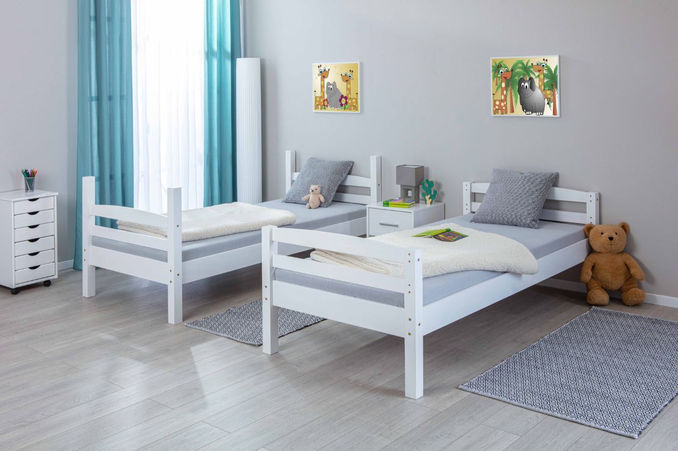 Inter Link Etagenbett Annika 90x200 cm Kiefer Massivolz weiss lackiert
