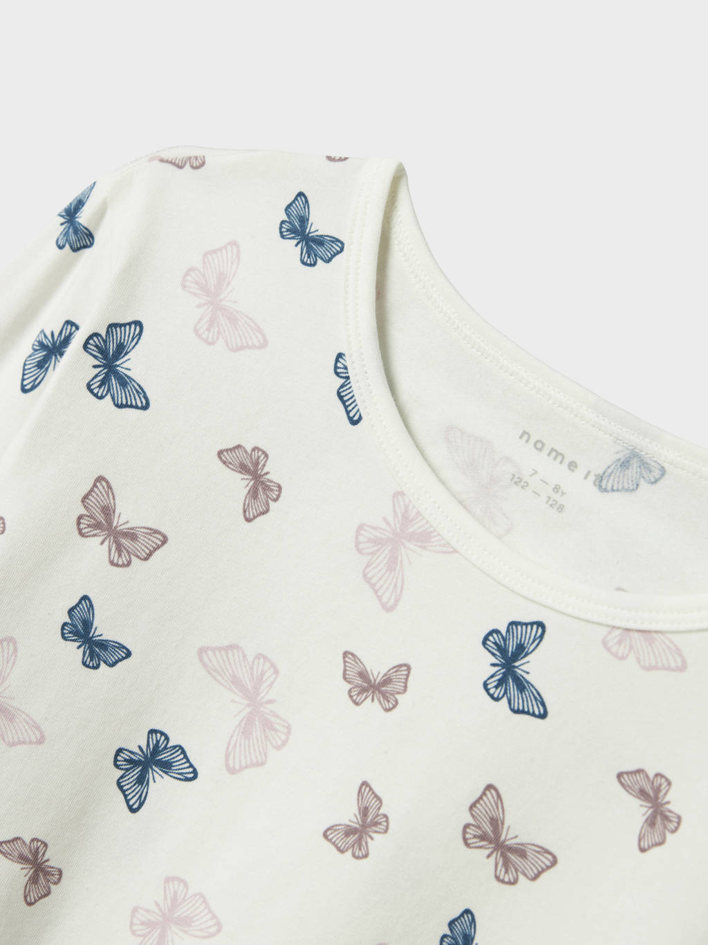 NAME IT pyjama met vlinderdessin ecru/blauw/zand