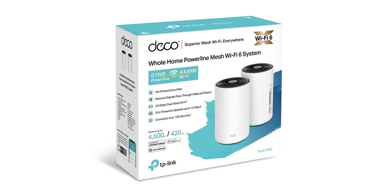 TP-LinkDeco PX50 - 2-pack mesh router  (Wit)