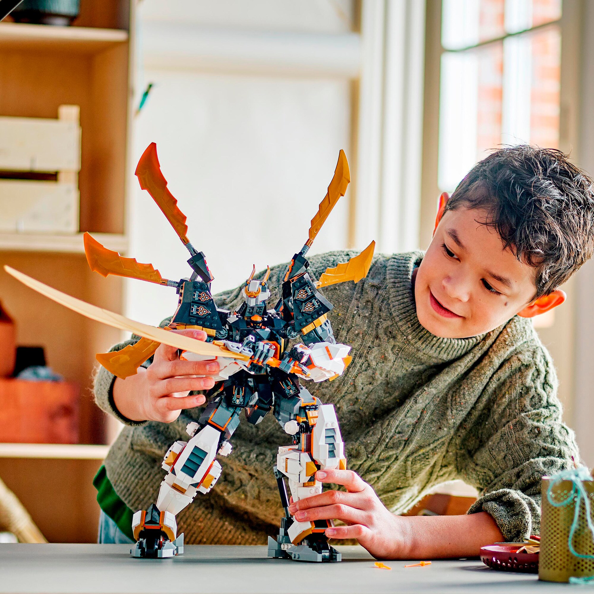 LEGO Konstruktionsspielzeug Ninjago Coles Titandrachen-Mech