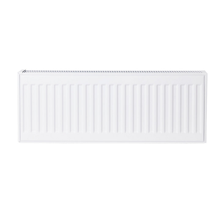 Radiateur eau chaude acier GoodHome blanc L. 80 cm x H. 30 cm