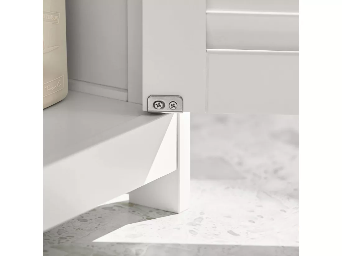 Meuble sous-Lavabo Meuble de Salle de Bain - 2 Portes et 2 étages -Blanc, FRG237-II-W