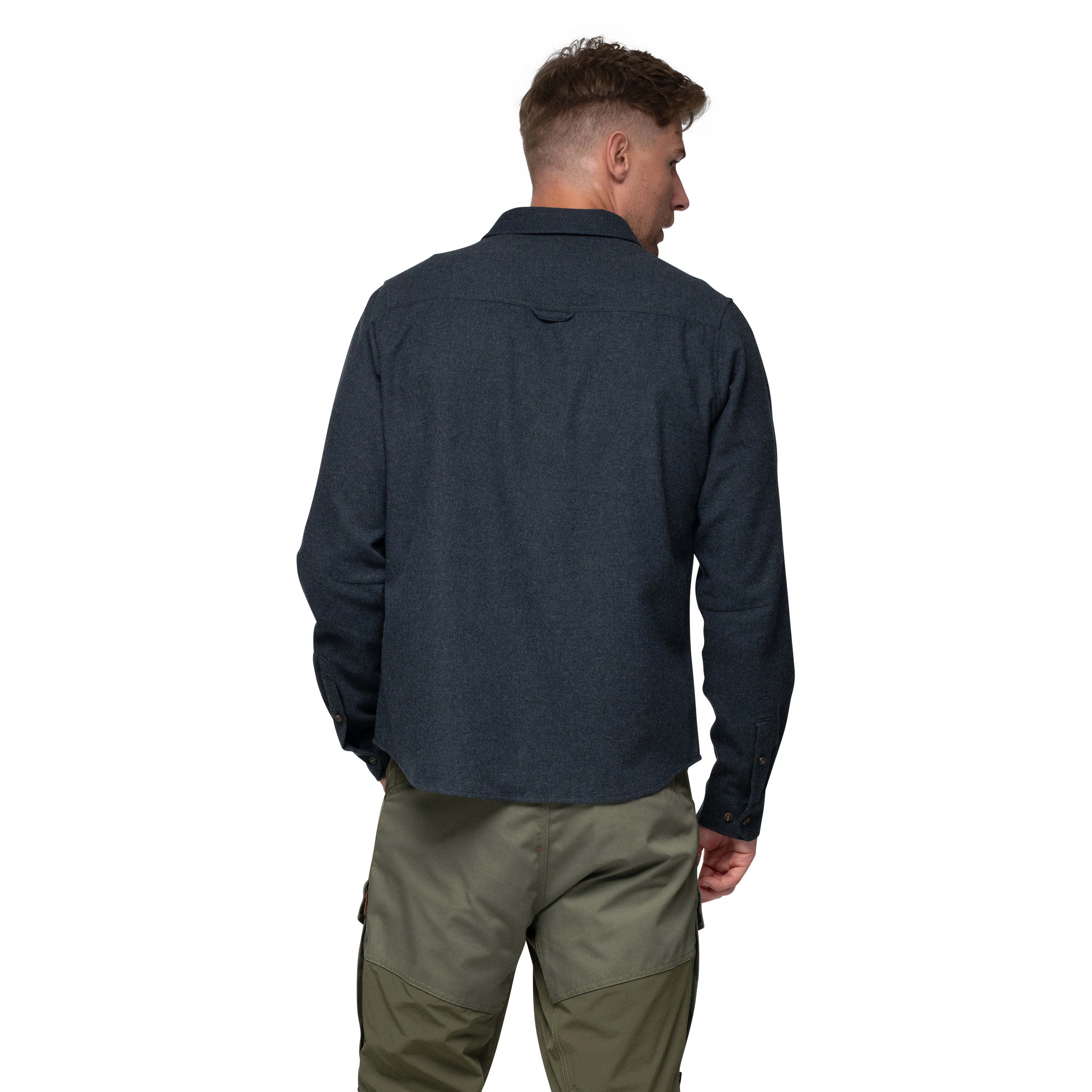 Nordmarka Flannel Shirt Men Navy Blue