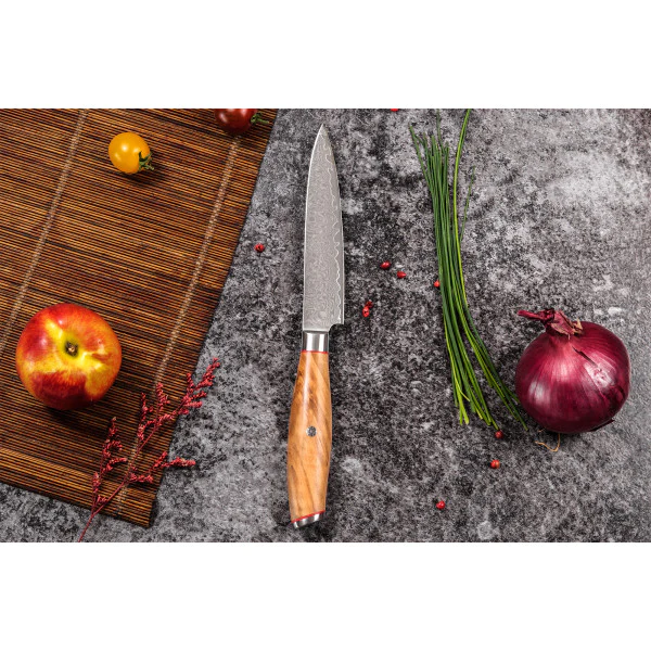 Couteau modèle universel Wusaki Fujiko 12cm manche en olivier Wusaki