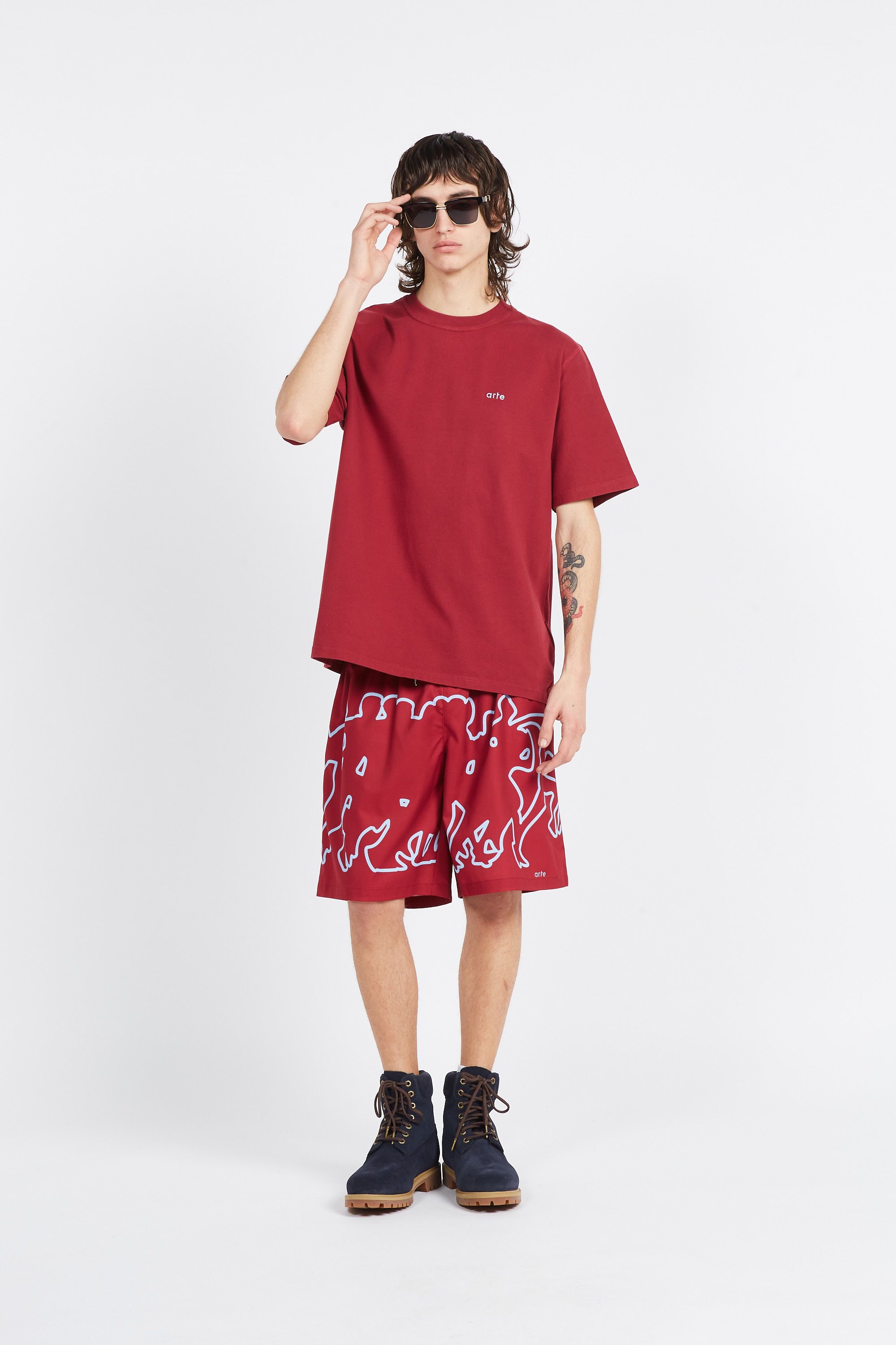 ARTE ANTWERP Short  Samuel Multi Runner Shorts Rouge