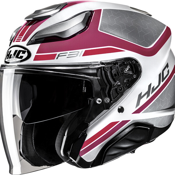 HJC - Casque F31 Ceron MC8 / Blanc / Argent / Rose