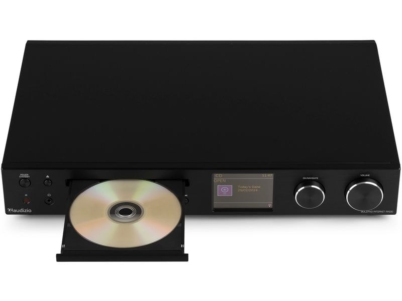 Audizio Internet Radio Bolzano Schwarz Radio mit Verstärker und DAB /CD