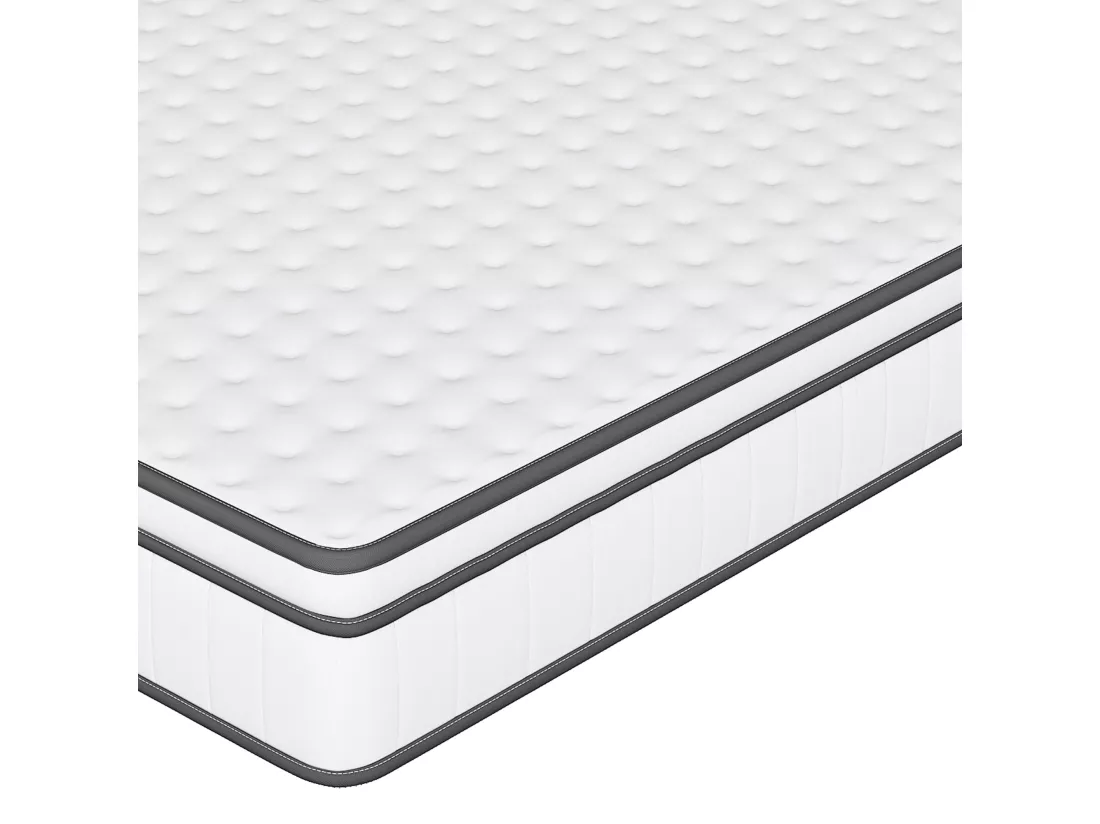 Matelas 140 x 190 cm ressorts ensachés et surmatelas intégré ép.25cm