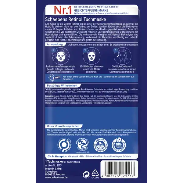 Retinol Tuchmaske