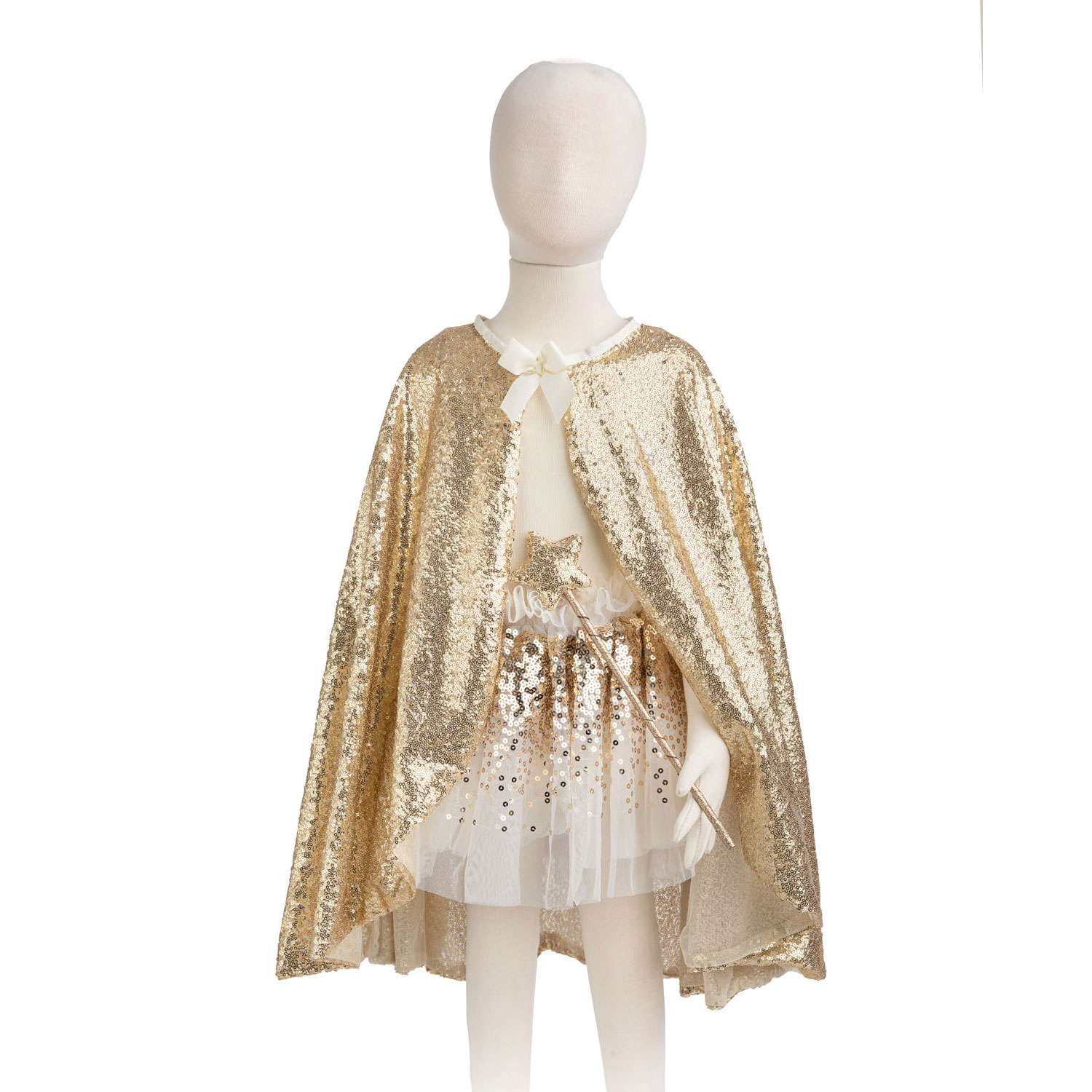 Sparkle Cape met Pailletten Goud, 4-6 jaar
