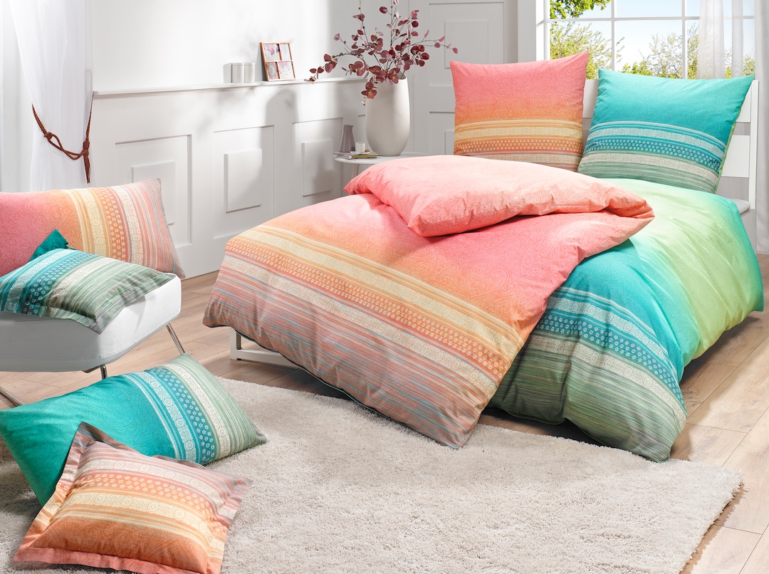 bassetti Satin-Bettwäsche BWSAT NABUCCO V.P1 135 x 200 cm pink