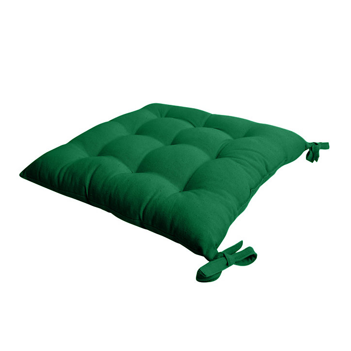 Galette de chaise vert JBY Creation L.38 x l.38 cm