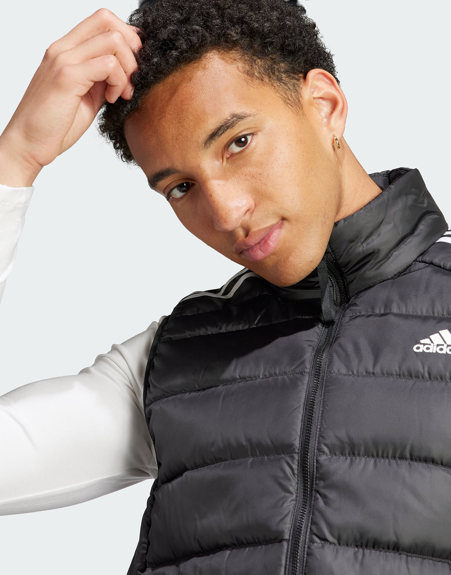 adidas Doudoune sans manches légère 3 bandes Essentials
