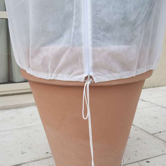 Lot de 2 housses d'hivernage Hiverzip transparentes H 1.80 x Ø 1.25m