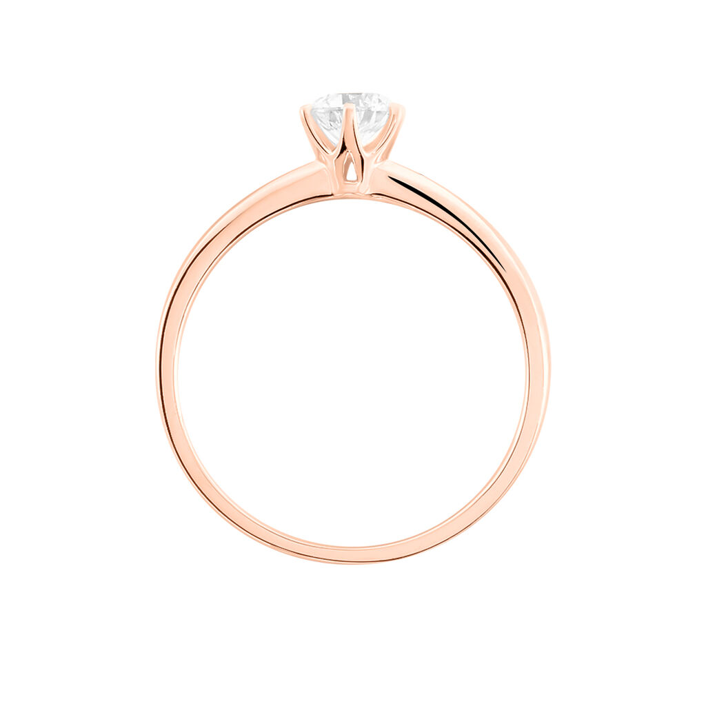 Bague Solitaire Natalia Or Rose Diamant