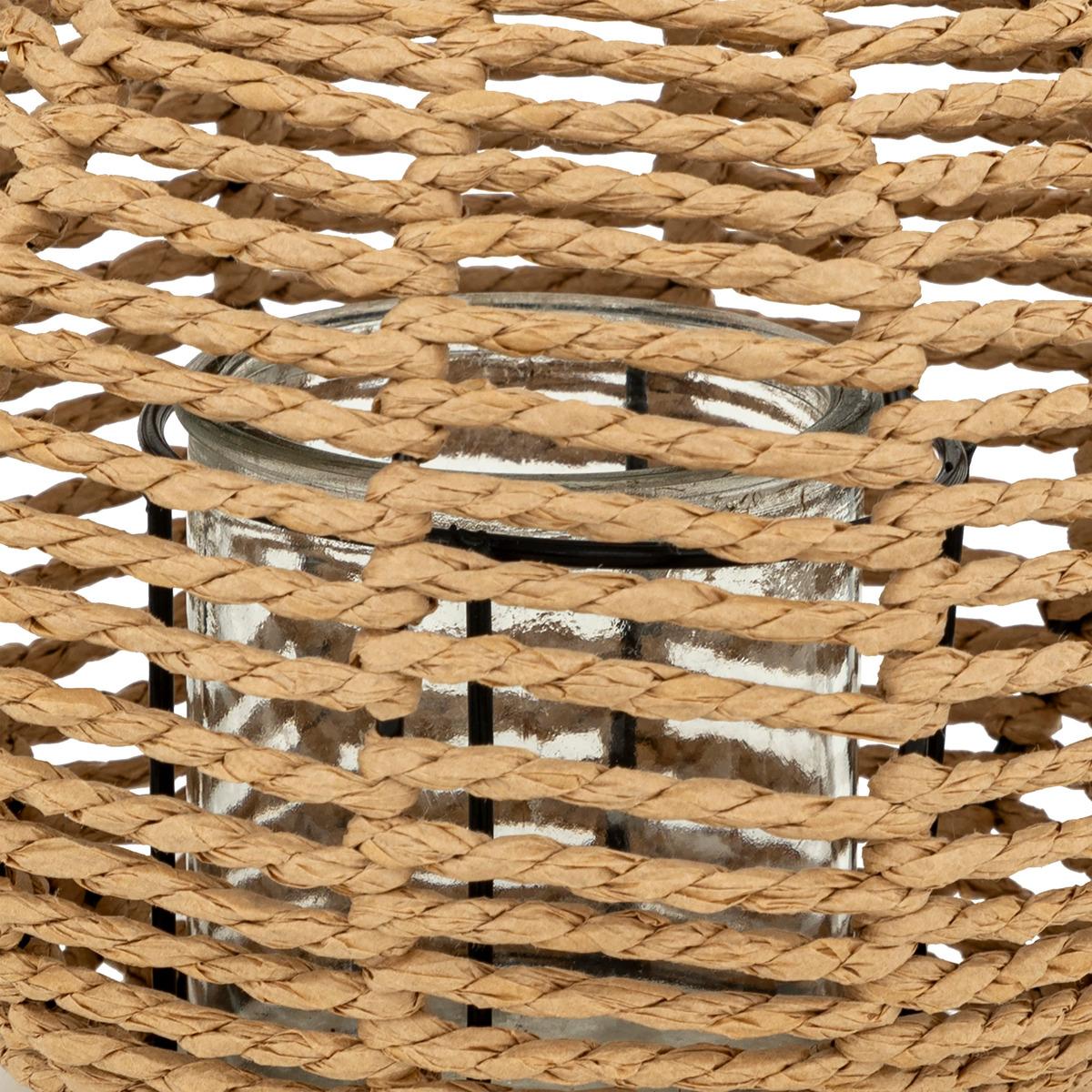 LANTERNE NATUREL RONDE MATY H.15CM