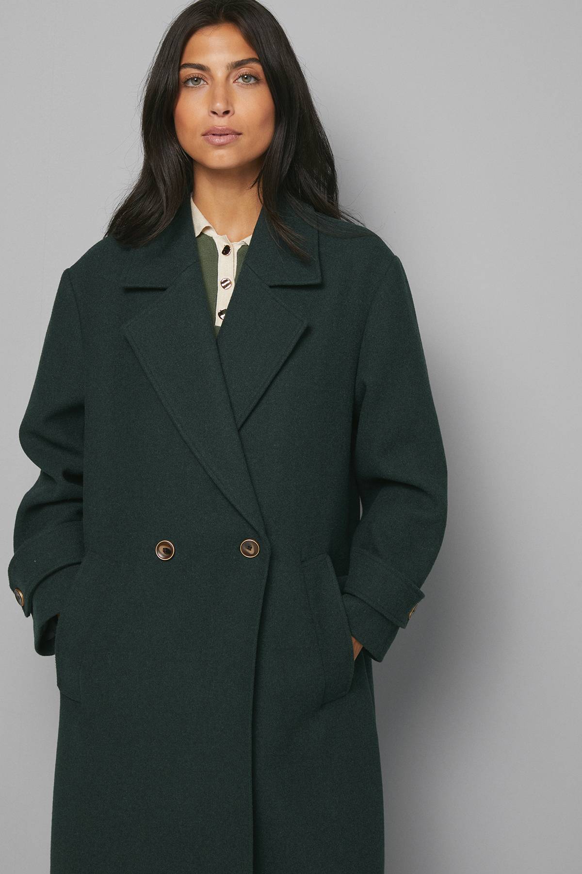 Wallis Manteau Croisé Long