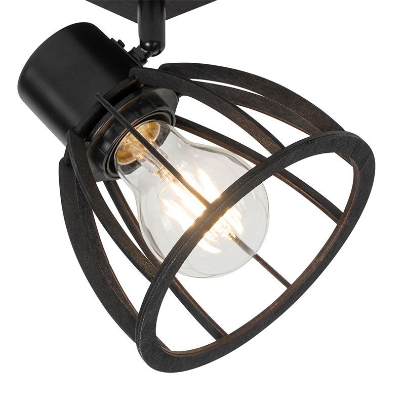 Industriële wandlamp zwart draai- en kantelbaar - Fotu
