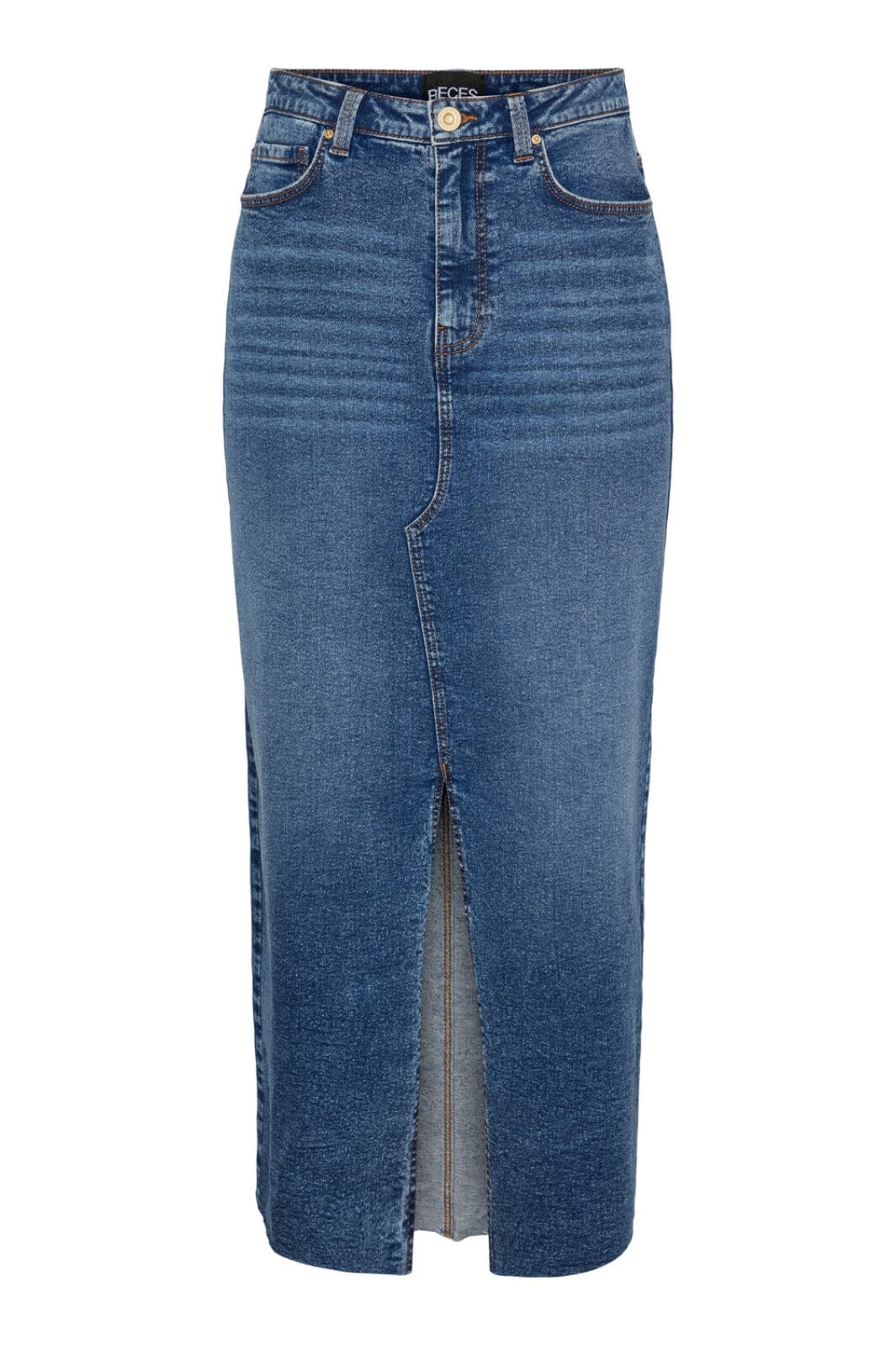 Pieces Pcjessie Ankle Denim Skirt 4511172 medium blue denim