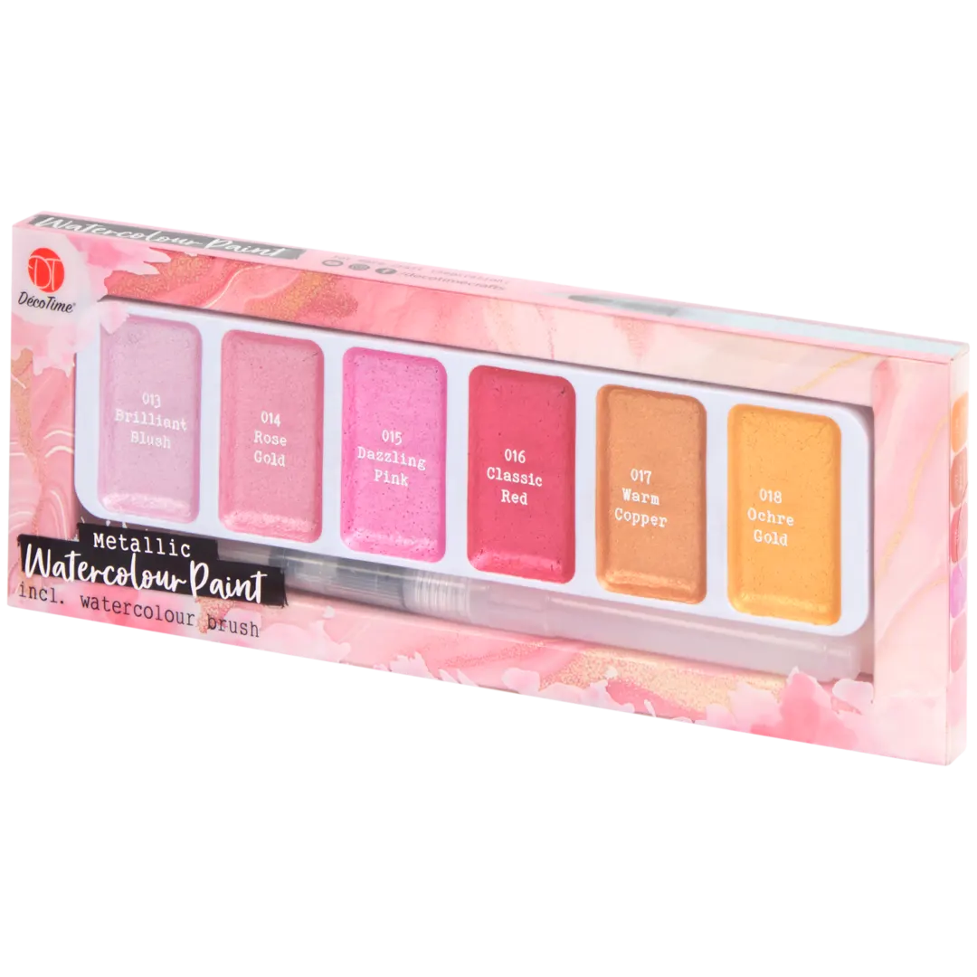 Coffret d'aquarelles métallisées DécoTime