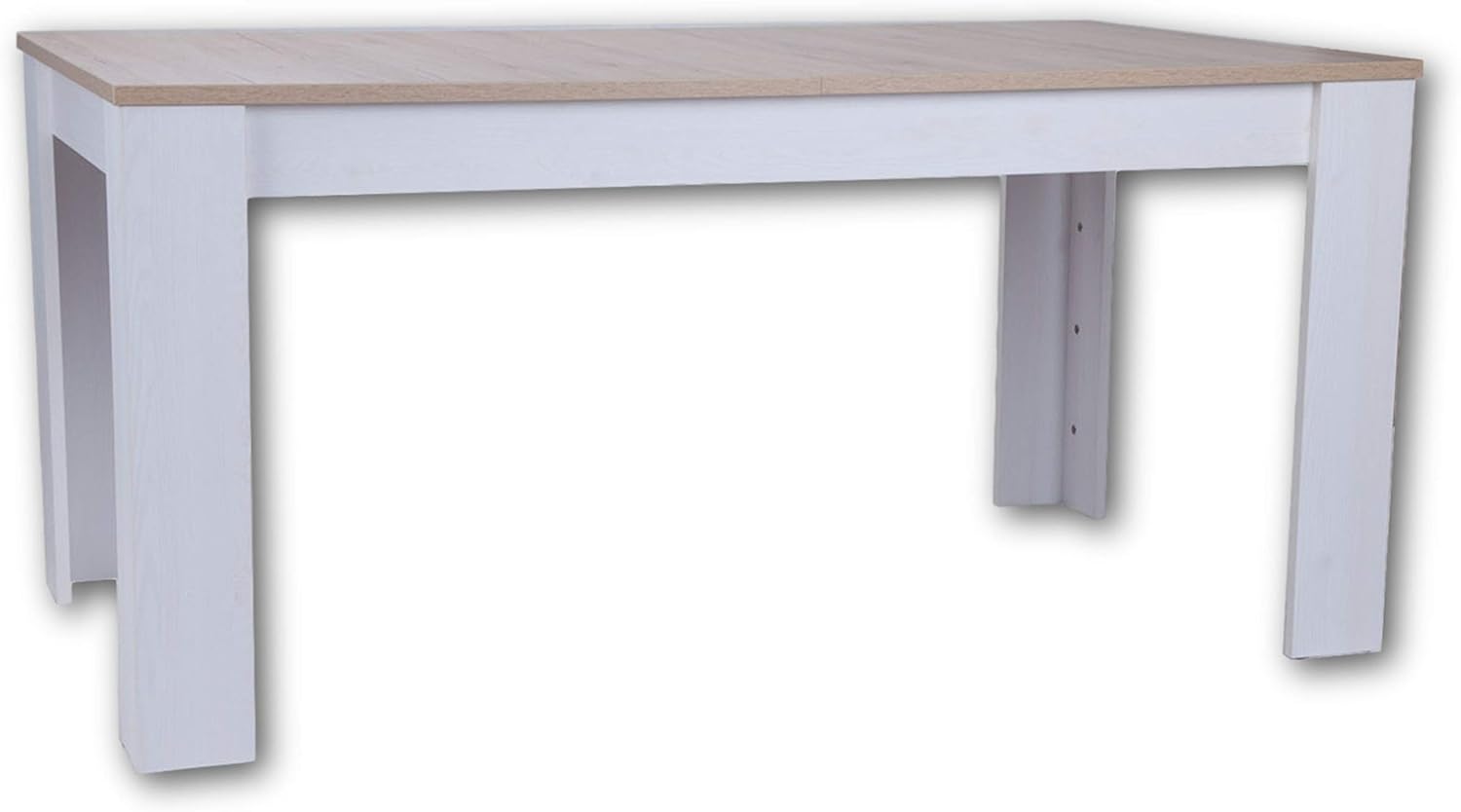 Stella Trading ROMANCE Esstisch in San Remo & Sibiu Lärche Optik - Ausziehbarer Esszimmertisch im Landhausstil für Ihr Wohn- & Esszimmer - 160-200 x 76 x 90 cm (B/H/T)