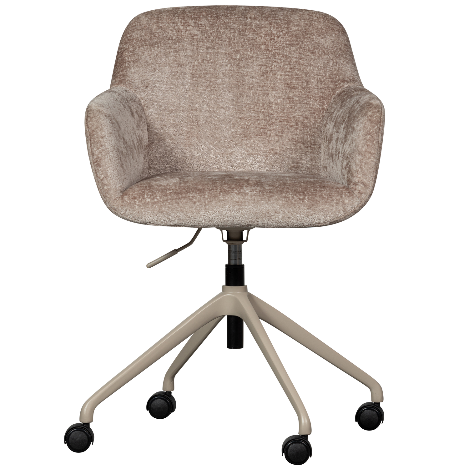 WOOOD Morros Bureaustoel - Polyester - Taupe - 88x57x60