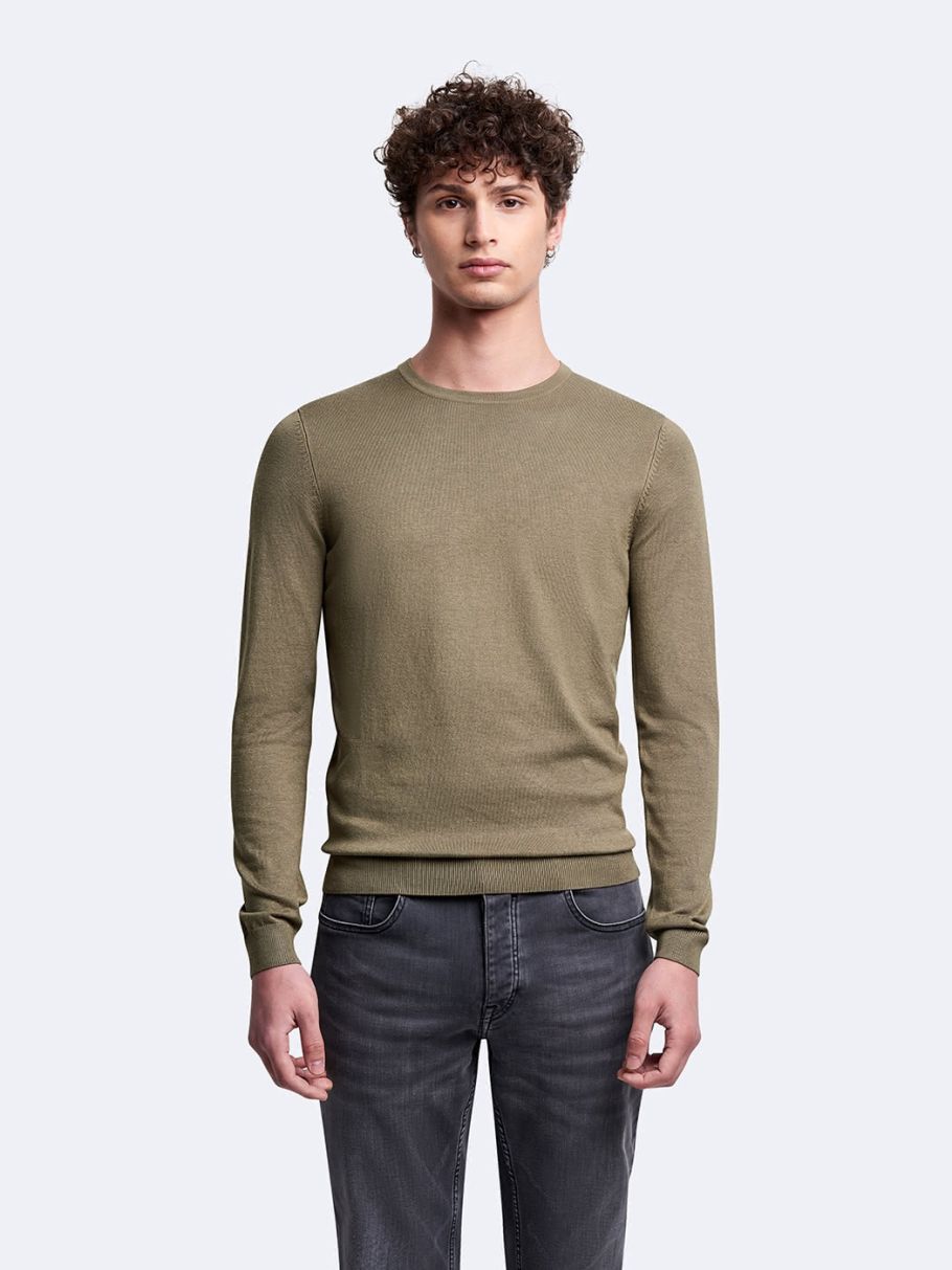 Pull col rond en viscose certifiée