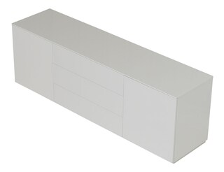 Sideboard MONIQUE 180 x 60 cm Hochglanz weiß