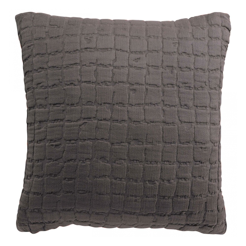 Coussin stonewashed swami asphalte 45 x 45 cm
