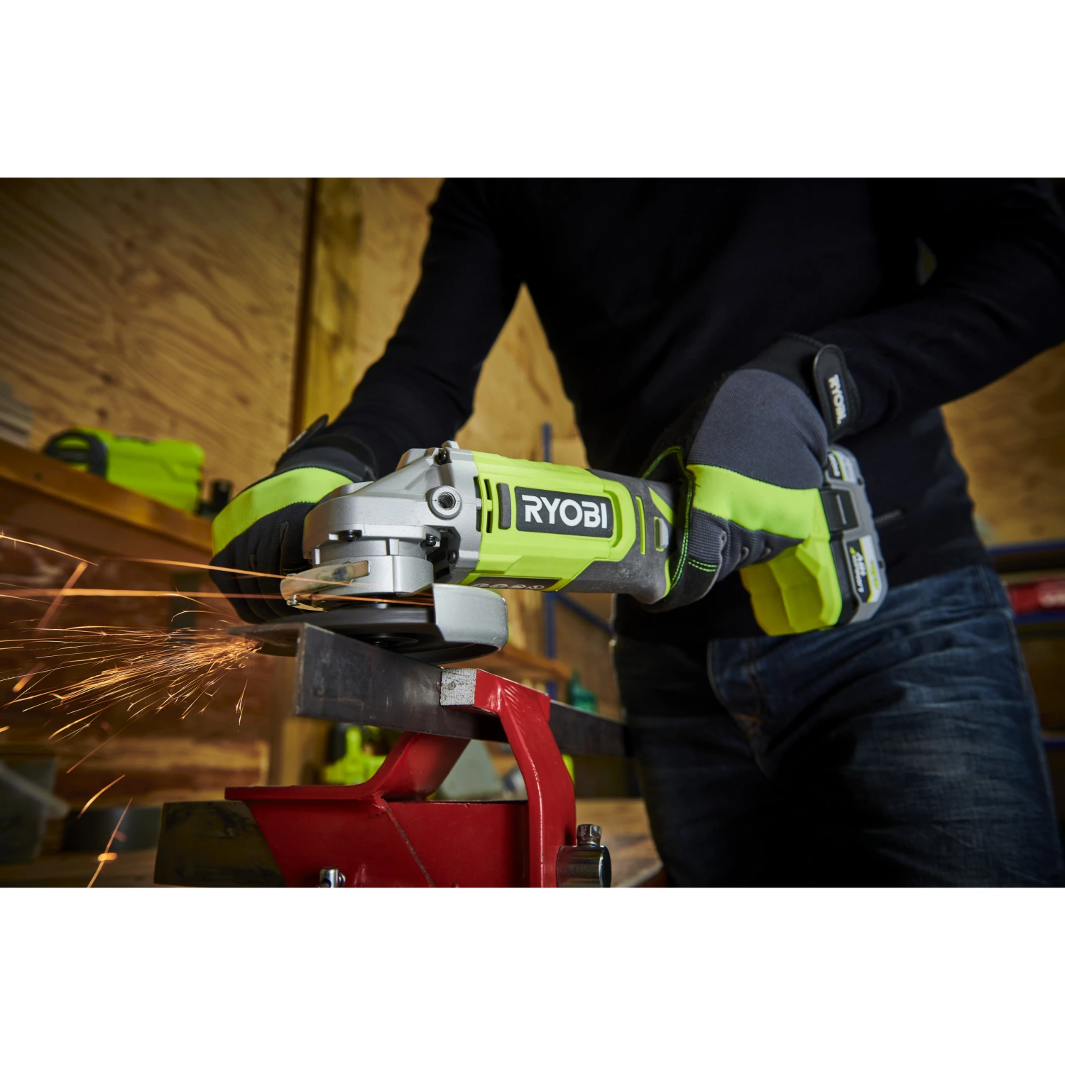 Ryobi one  18V Accu Haakse Slijper body - 115mm