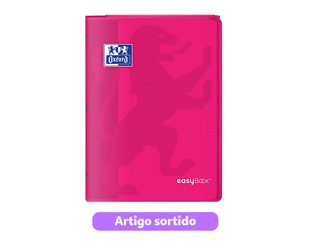 CADERNO AGRAFADO A4 PAUTADO OXFORD EASYBOOK 3EM1 CORES SORTIDAS
