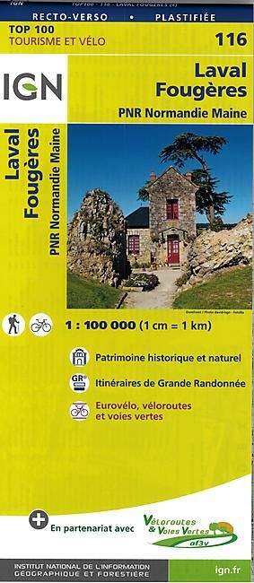 IGN - TOP 100 116 LAVAL FOUGERES PLASTIFIEE