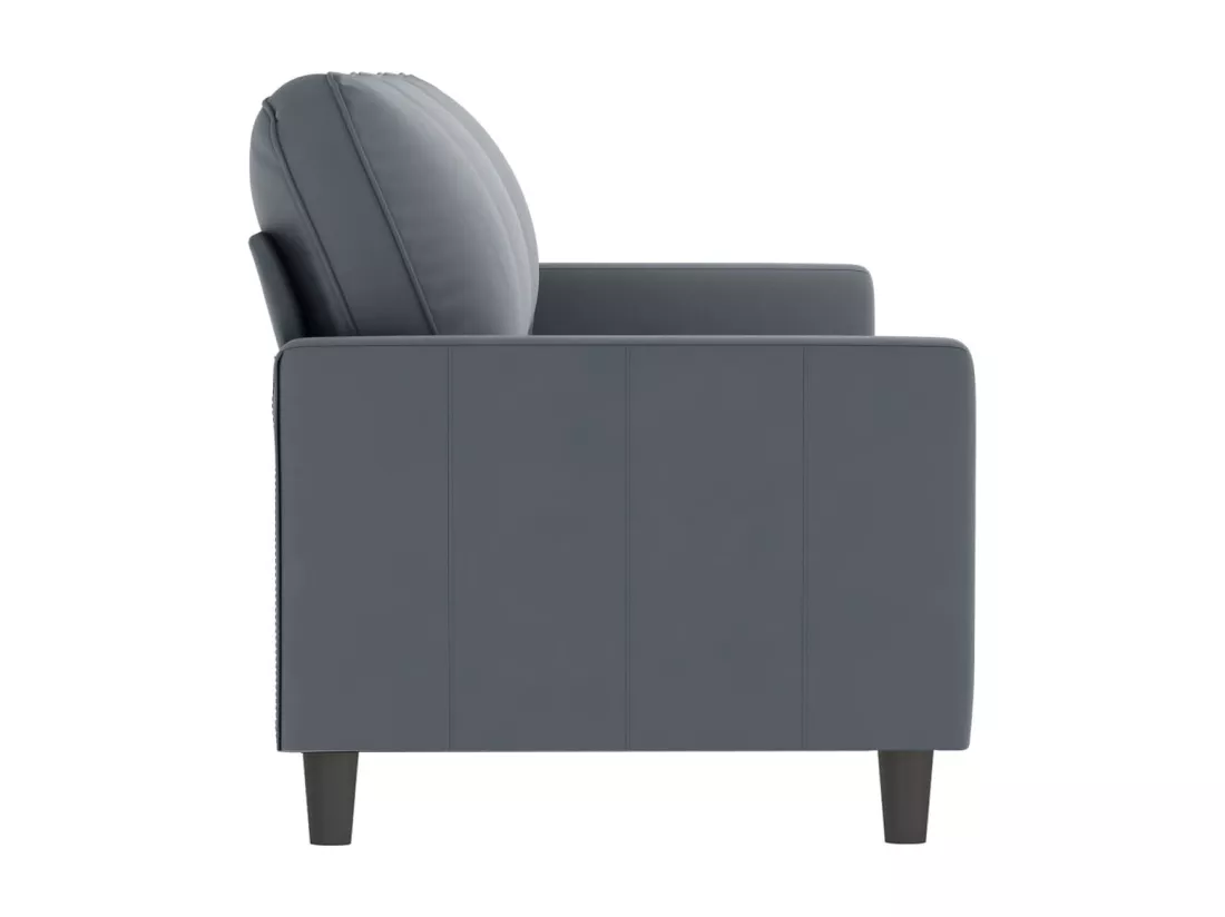 Canapé à 3 places Gris foncé 180 cm Velours