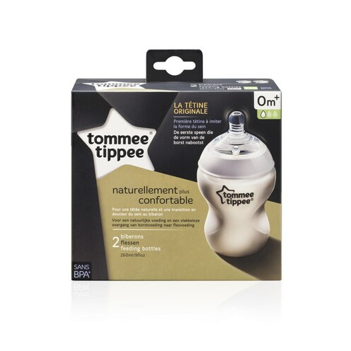 2 Biberons Close to nature 260ml - TOMMEE TIPPEE