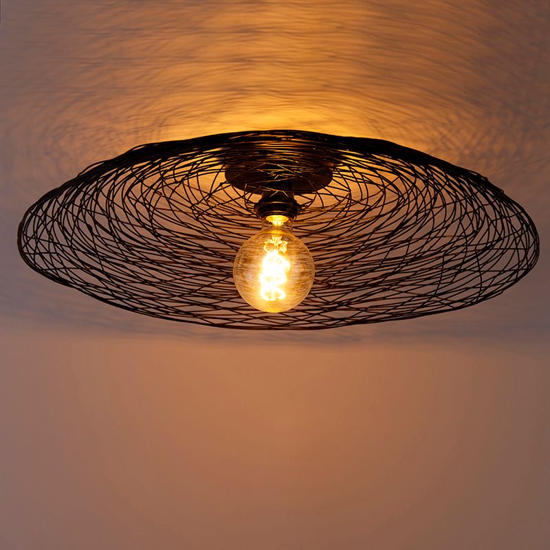 Oosterse plafondlamp zwart 60 cm - Glan