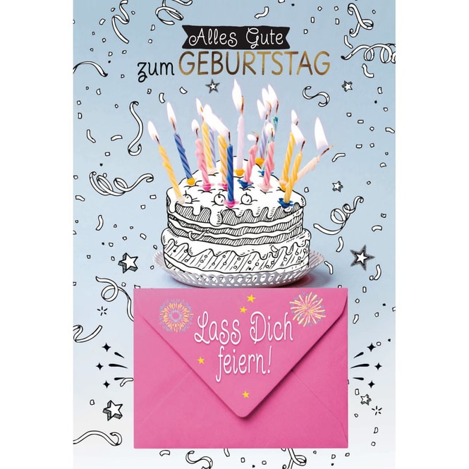 Geburtstagskarte für Geldgeschenk - Alles Gute zum Geburtstag