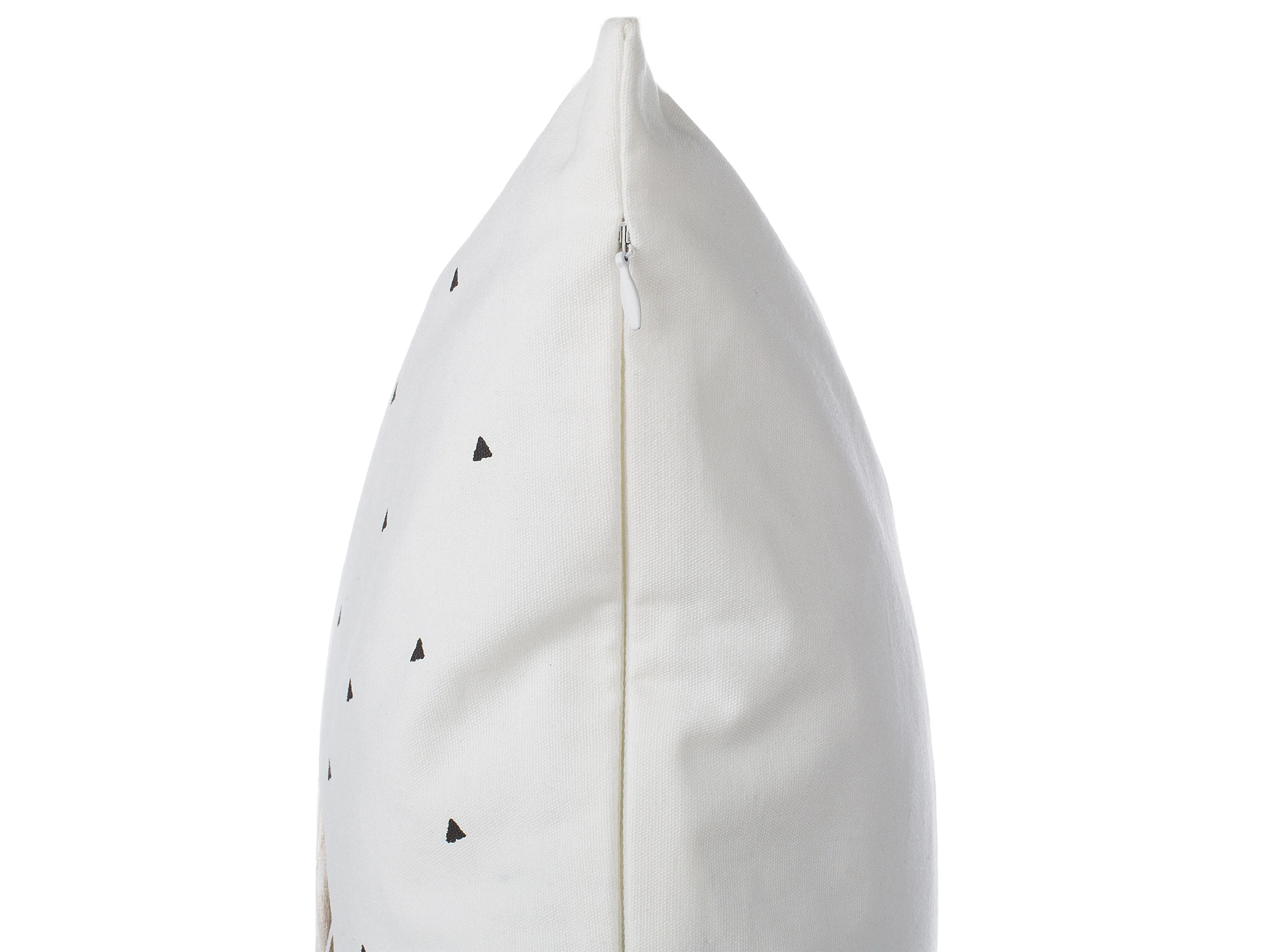Set van 2 sierkussens YASMIN Katoen 45 x 45 cm Wit Goud Zwart bladpatroon