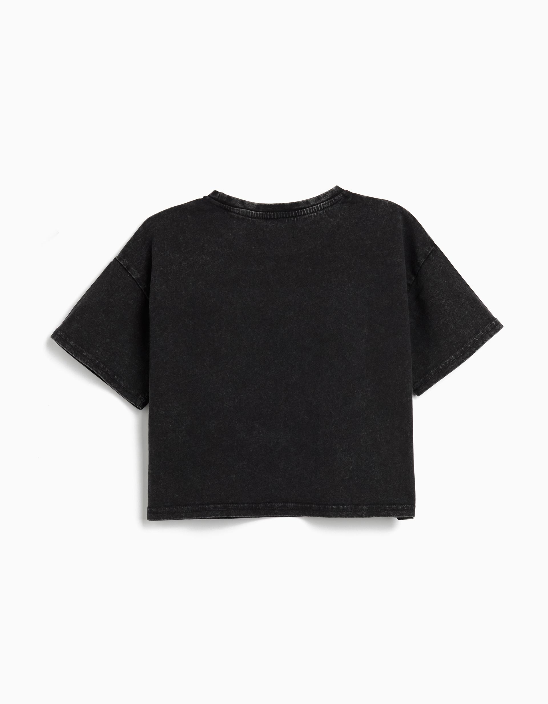 T-shirt Print, Menina, Preto