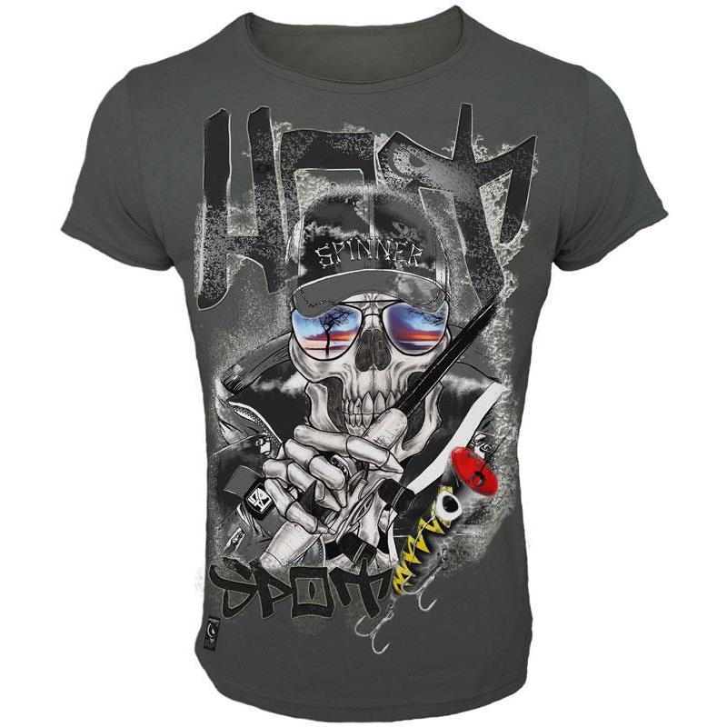 Tee Shirt Manches Courtes Homme Hot Spot Design Hotspot - Gris