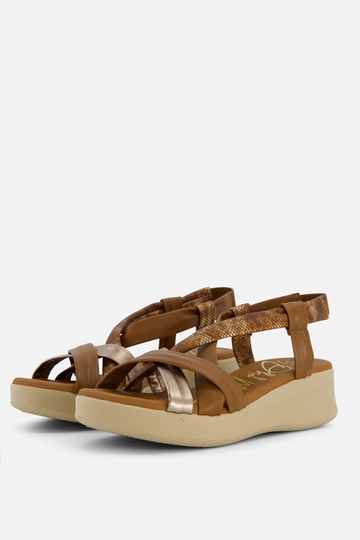 Oh My Sandals Sandalen cognac Leer