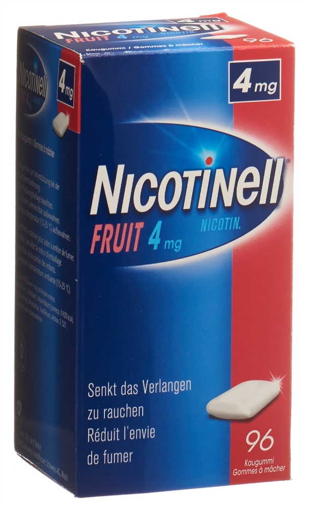 NICOTINELL Gum Kaupast 4 mg fruit Blist 96 Stk