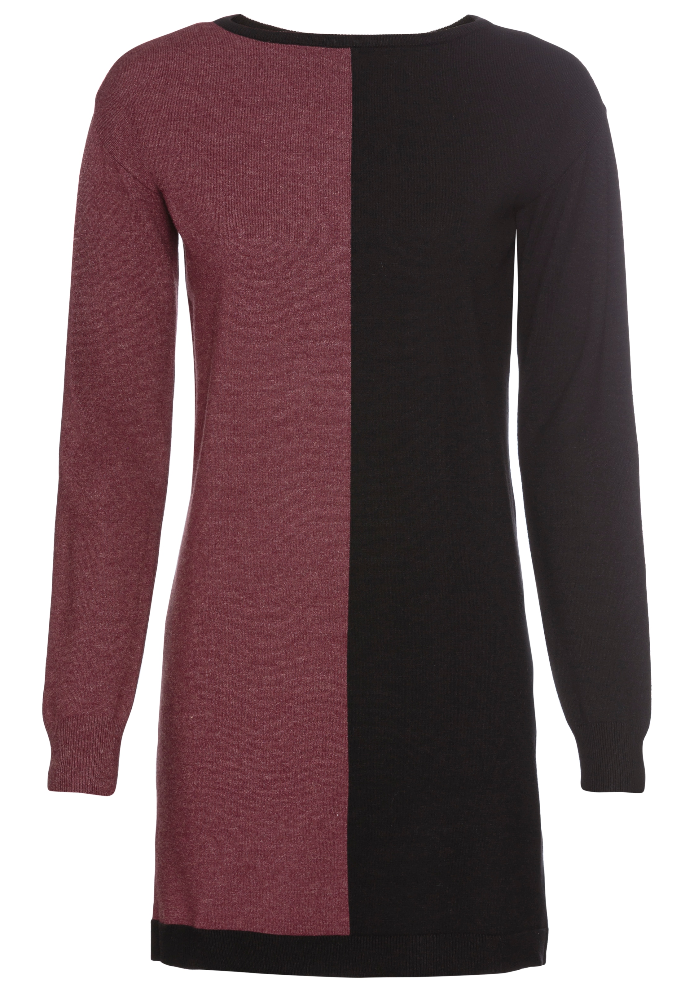 Laura Scott Strickkleid Ohne Taschen mit zweifarbigem Colourblock Design