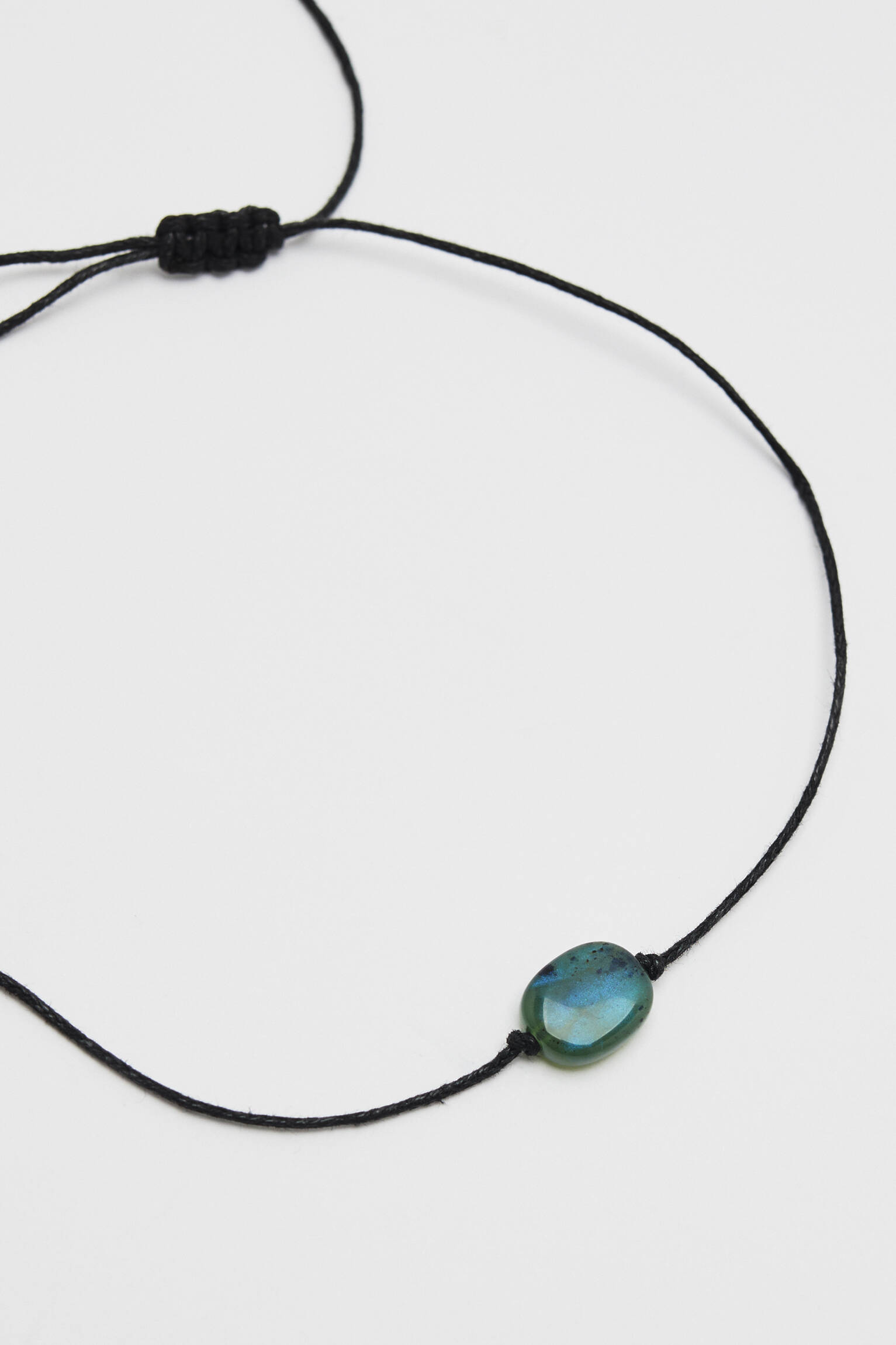Conjunto de 2 colares com pedras - preto